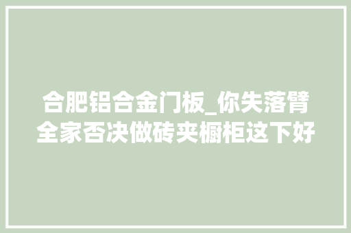 合肥铝合金门板_你失落臂全家否决做砖夹橱柜这下好了吧看你拿什么办法装柜门
