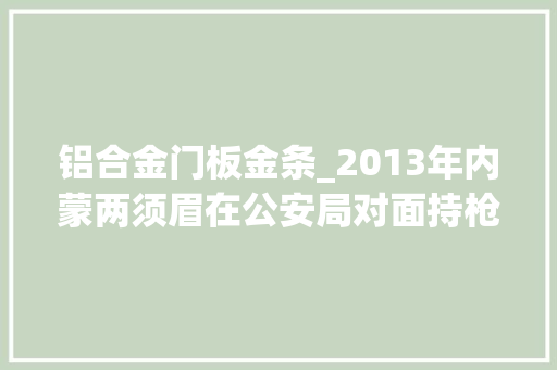 铝合金门板金条_2013年内蒙两须眉在公安局对面持枪劫走百万黄金藏在父亲墓地