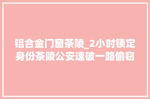 铝合金门窗茶陵_2小时锁定身份茶陵公安速破一路偷窃企业财物案