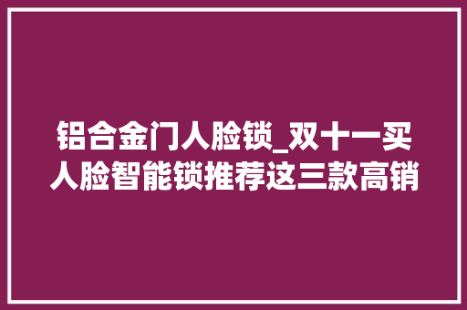铝合金门人脸锁_双十一买人脸智能锁推荐这三款高销量国货好评率全部高达98