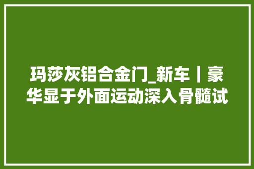 玛莎灰铝合金门_新车｜豪华显于外面运动深入骨髓试驾2021款总裁30TSQ4