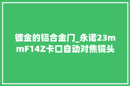镀金的铝合金门_永诺23mmF14Z卡口自动对焦镜头发售首发价1519元 铝合金门