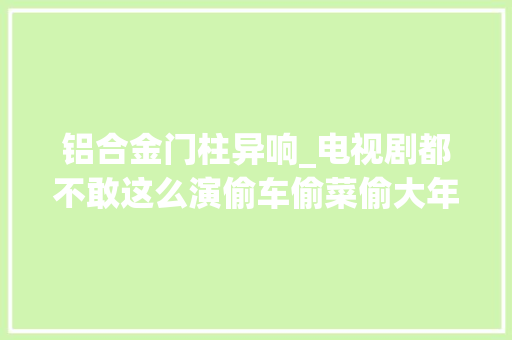 铝合金门柱异响_电视剧都不敢这么演偷车偷菜偷大年夜门还打了大年夜门的主人