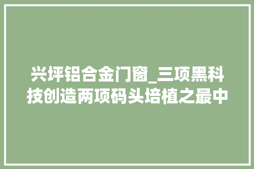 兴坪铝合金门窗_三项黑科技创造两项码头培植之最中建路桥56天建成兴坪码头背后的故事