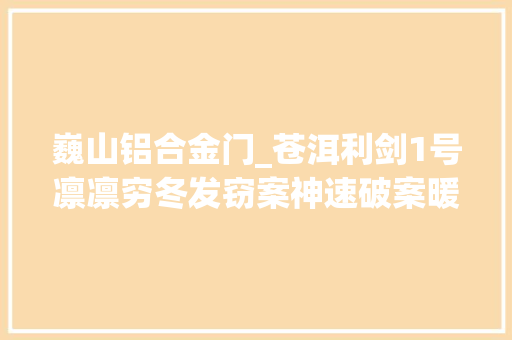 巍山铝合金门_苍洱利剑1号凛凛穷冬发窃案神速破案暖人心