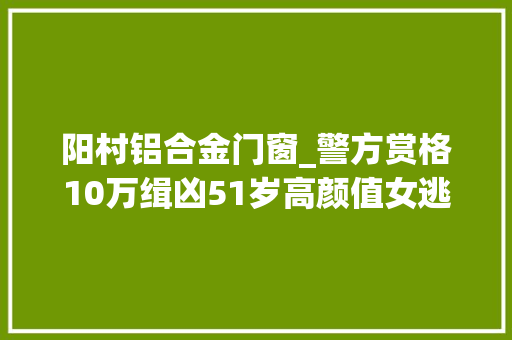 阳村铝合金门窗_警方赏格10万缉凶51岁高颜值女逃犯引关注