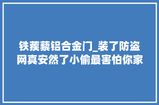 铁蒺藜铝合金门_装了防盗网真安然了小偷最害怕你家装这种门开着都不敢翻进去
