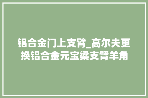 铝合金门上支臂_高尔夫更换铝合金元宝梁支臂羊角