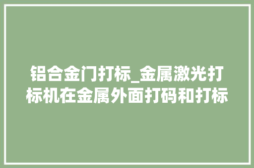 铝合金门打标_金属激光打标机在金属外面打码和打标