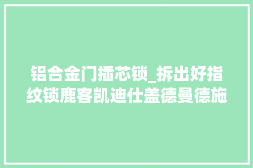 铝合金门插芯锁_拆出好指纹锁鹿客凯迪仕盖德曼德施曼等七款指纹锁安然无小事