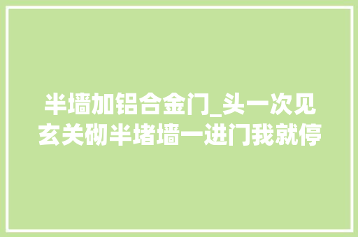 半墙加铝合金门_头一次见玄关砌半堵墙一进门我就停住了
