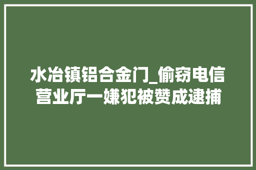 水冶镇铝合金门_偷窃电信营业厅一嫌犯被赞成逮捕