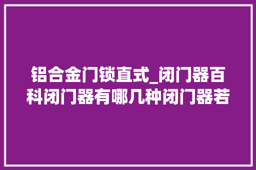 铝合金门锁直式_闭门器百科闭门器有哪几种闭门器若何安装