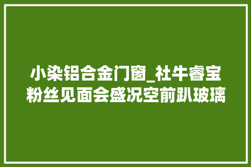 小染铝合金门窗_社牛睿宝粉丝见面会盛况空前趴玻璃窗和小同伙打呼唤