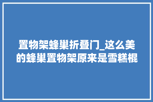 置物架蜂巢折叠门_这么美的蜂巢置物架原来是雪糕棍做的时尚又大年夜气