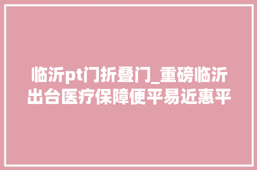 临沂pt门折叠门_重磅临沂出台医疗保障便平易近惠平易近十条方法