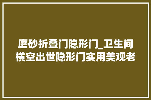 磨砂折叠门隐形门_卫生间横空出世隐形门实用美观老婆都夸好用
