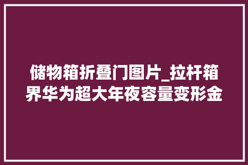 储物箱折叠门图片_拉杆箱界华为超大年夜容量变形金刚有了它立省50空间
