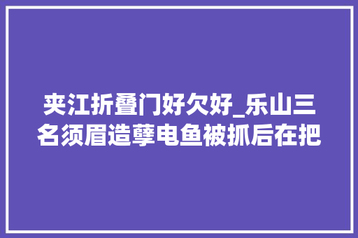 夹江折叠门好欠好_乐山三名须眉造孽电鱼被抓后在把守所里肠子都悔青了
