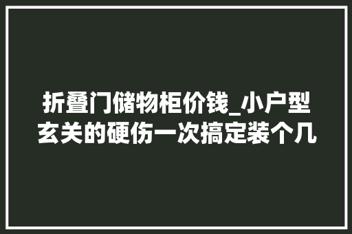折叠门储物柜价钱_小户型玄关的硬伤一次搞定装个几十块钱的置物架比柜子还好用