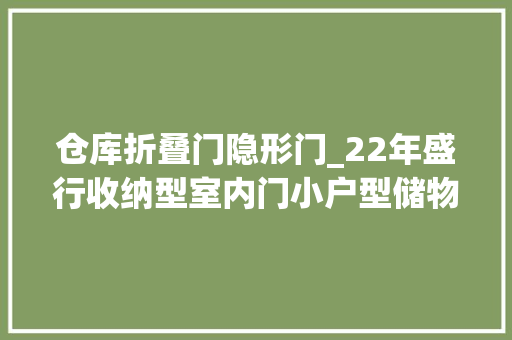 仓库折叠门隐形门_22年盛行收纳型室内门小户型储物必备