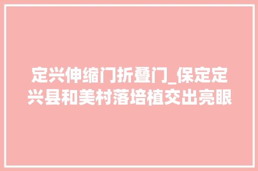 定兴伸缩门折叠门_保定定兴县和美村落培植交出亮眼答卷
