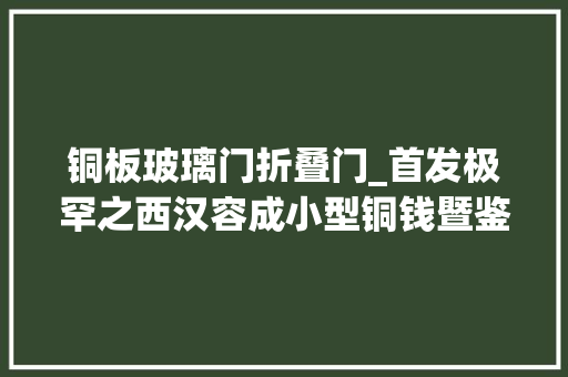 铜板玻璃门折叠门_首发极罕之西汉容成小型铜钱暨鉴赏