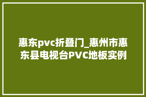 惠东pvc折叠门_惠州市惠东县电视台PVC地板实例