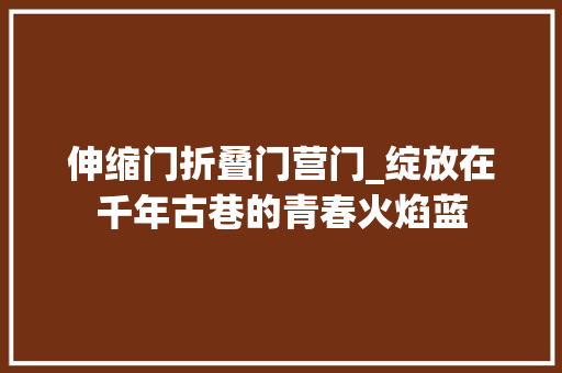 伸缩门折叠门营门_绽放在千年古巷的青春火焰蓝