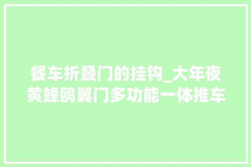 餐车折叠门的挂钩_大年夜黄蜂鸥翼门多功能一体推车可实现蒸炸煎炒卤