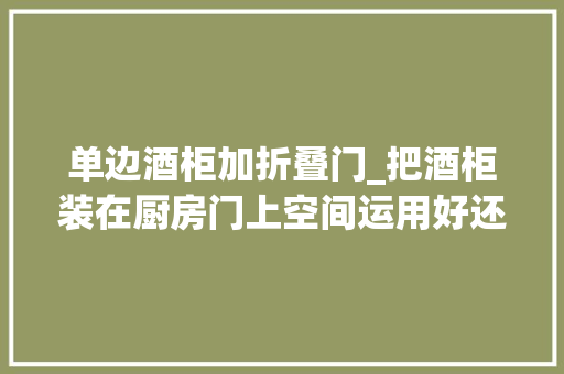 单边酒柜加折叠门_把酒柜装在厨房门上空间运用好还显高等