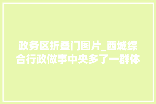 政务区折叠门图片_西城综合行政做事中央多了一群体验官专给政务做事找差距