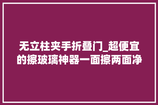 无立柱夹手折叠门_超便宜的擦玻璃神器一面擦两面净省心又安然