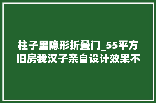柱子里隐形折叠门_55平方旧房我汉子亲自设计效果不敢信赖