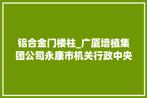 铝合金门楼柱_广厦培植集团公司永康市机关行政中央～号楼施工组织设计筹划_2