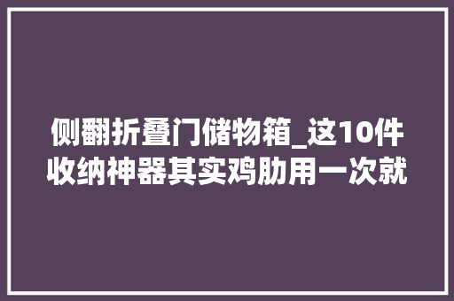 侧翻折叠门储物箱_这10件收纳神器其实鸡肋用一次就翻车别再盲目购买了