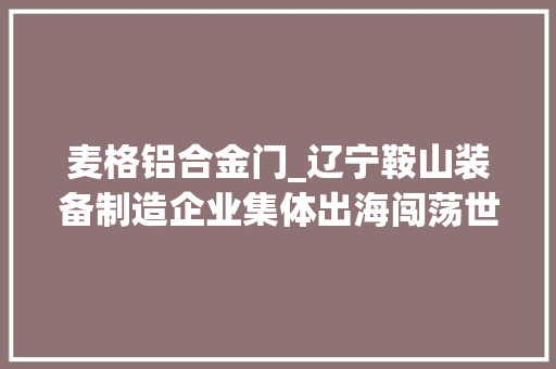 麦格铝合金门_辽宁鞍山装备制造企业集体出海闯荡世界