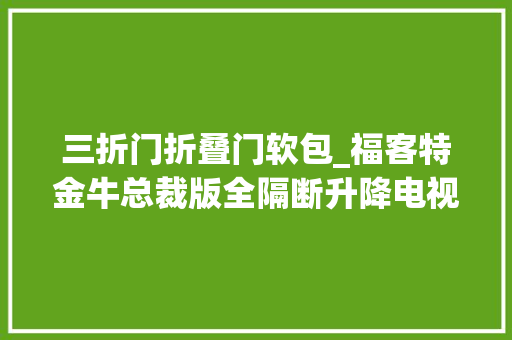 三折门折叠门软包_福客特金牛总裁版全隔断升降电视超豪华商务内饰