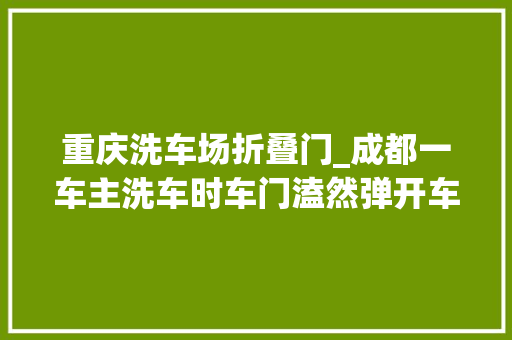 重庆洗车场折叠门_成都一车主洗车时车门溘然弹开车内进水损失超2万元维修费该谁买单｜追踪到底