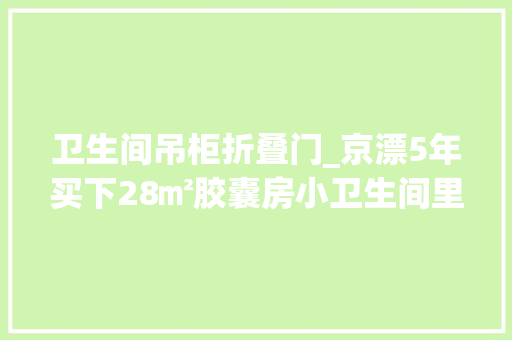 卫生间吊柜折叠门_京漂5年买下28㎡胶囊房小卫生间里竟然塞下了浴缸谁见过