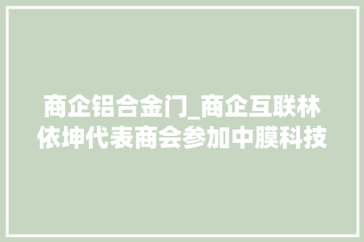 商企铝合金门_商企互联林依坤代表商会参加中膜科技开工典礼