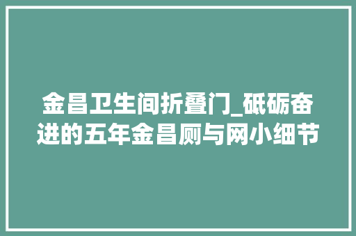 金昌卫生间折叠门_砥砺奋进的五年金昌厕与网小细节彰显大年夜文章