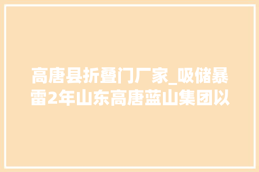 高唐县折叠门厂家_吸储暴雷2年山东高唐蓝山集团以楼抵债