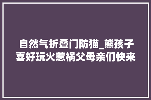 自然气折叠门防猫_熊孩子喜好玩火惹祸父母亲们快来关注