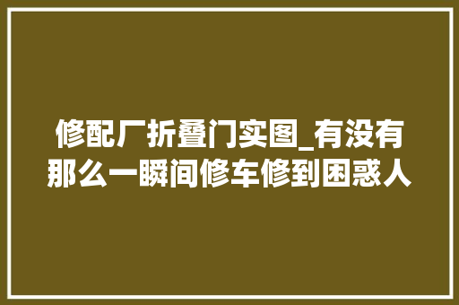 修配厂折叠门实图_有没有那么一瞬间修车修到困惑人生我似乎快修乐了山猫