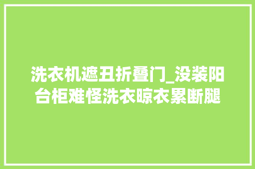 洗衣机遮丑折叠门_没装阳台柜难怪洗衣晾衣累断腿