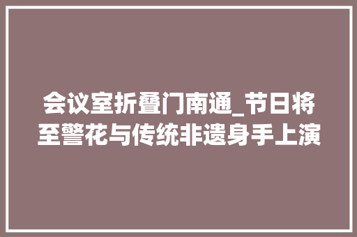 会议室折叠门南通_节日将至警花与传统非遗身手上演一次完美重逢