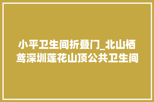 小平卫生间折叠门_北山栖鸢深圳莲花山顶公共卫生间广东