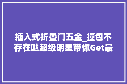 插入式折叠门五金_撞包不存在哒超级明星带你Get最具潜力新手袋新手袋图鉴