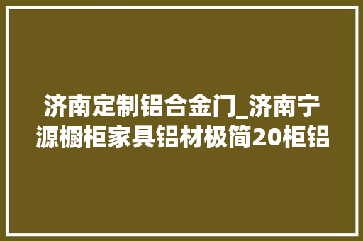 济南定制铝合金门_济南宁源橱柜家具铝材极简20柜铝材20极简轻奢铝材